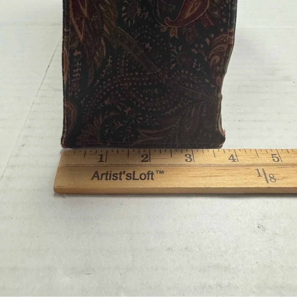 Vintage MET The Metropolitan Museum of Art Polished Cotton Paisley Tote Flawed - Picture 9 of 11